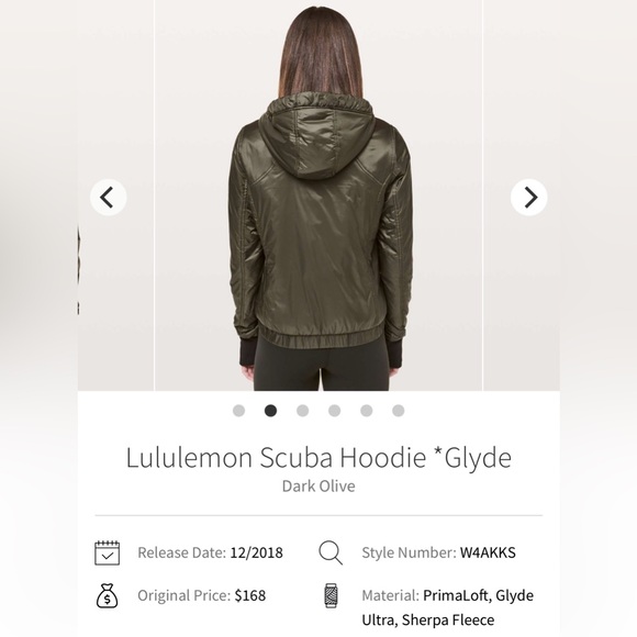 🍋Women’s Lululemon Scuba Hoodie Glyde size 6 dark olive 🍋 - Picture 15 of 16